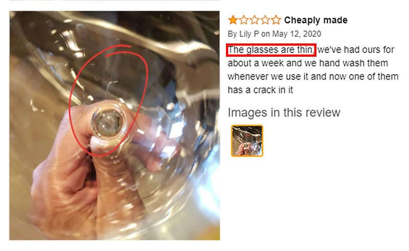 customer review of wine glass